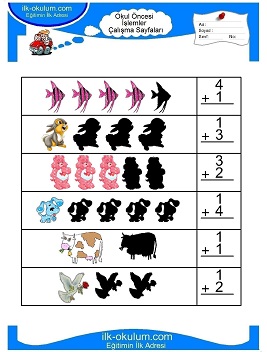 Çocuklar İçin toplam işlemi yaprak testleri 